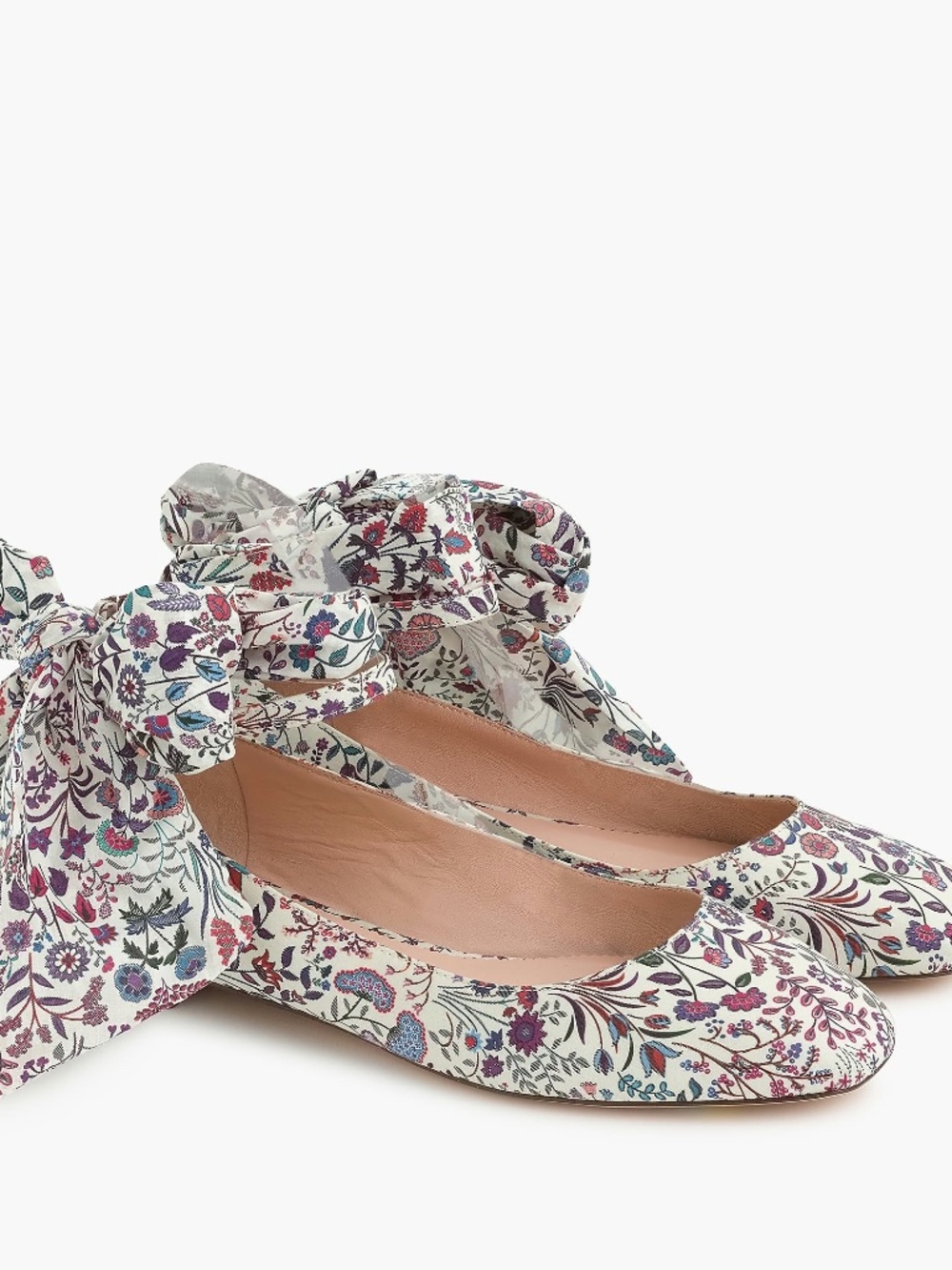 J.Crew NWOB Whimsy Artsy Preppy Twee Sally Ballet Flats In Poppy Liberty US 6.5